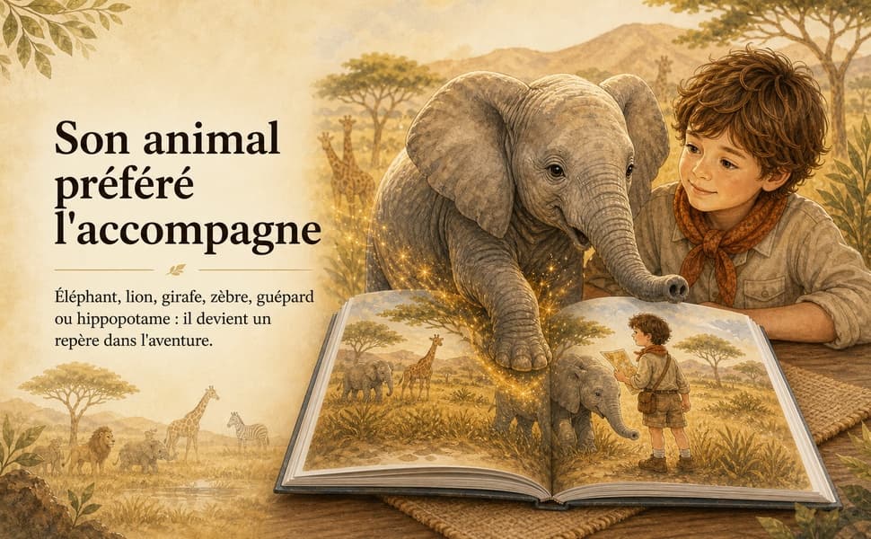 L'animal préféré accompagne l'enfant dans l'aventure