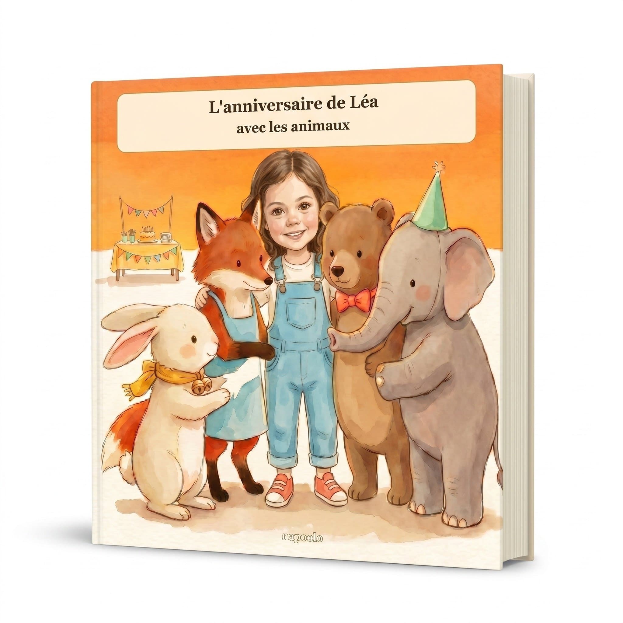Couverture personnalisée — L'anniversaire avec les animaux