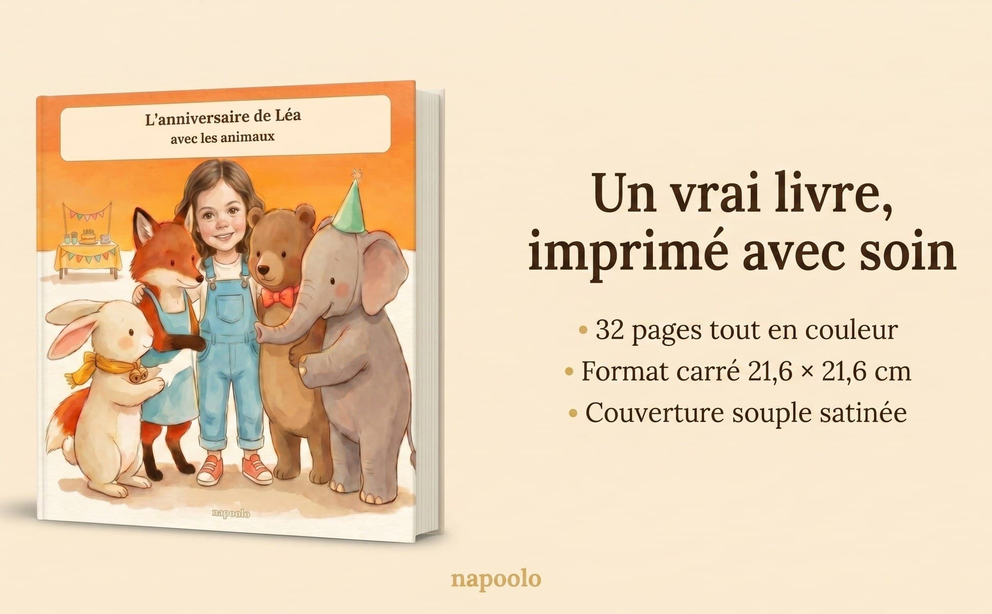 Un vrai livre imprimé avec soin, 32 pages tout en couleur