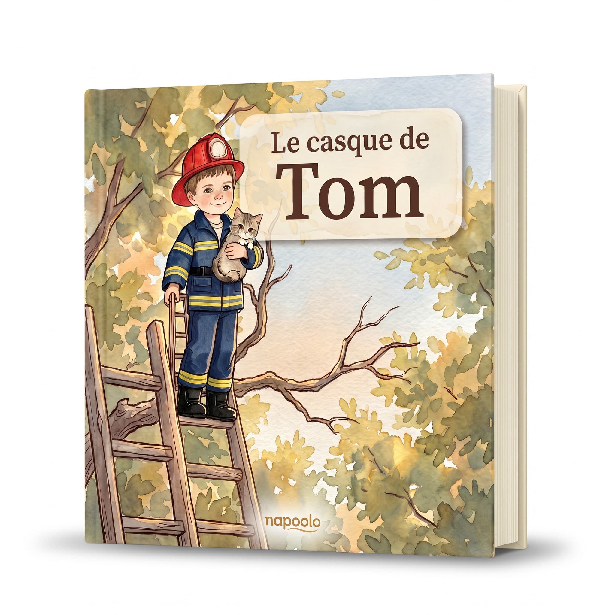 Couverture personnalisée — Le casque du petit pompier