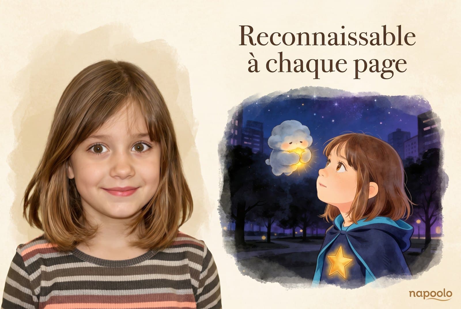 Votre enfant reconnaissable à chaque page